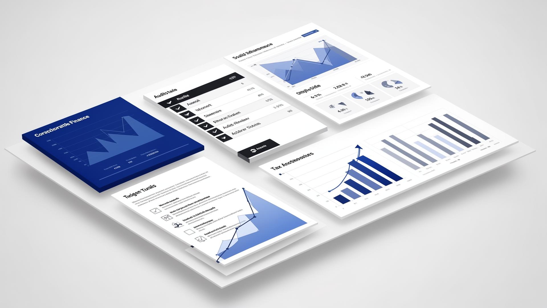 Professional finance, audit and tax advisory dashboard